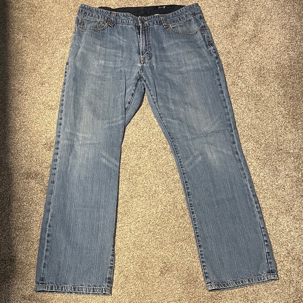 Seven7 Relaxed Fit Blue Jeans for Men